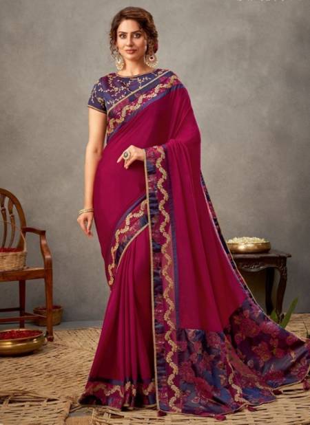 Pink Colour Norita 41500 Series Arinya Mahotsav New Designer Festive wear Silk Saree Collection 41512